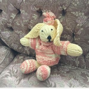 NEW hand knitted bunny clothes and booties